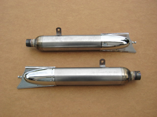 Silencers "fishtail" Izh-49, w/chrome-plated rear segments (HQ)