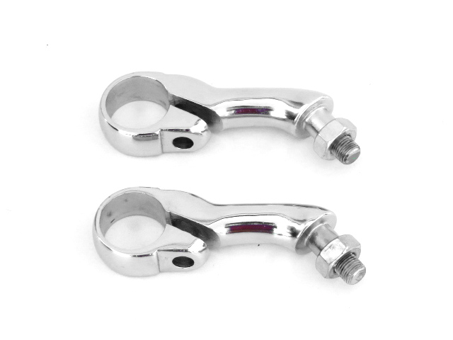 Handlebar clamps, chrome-plated