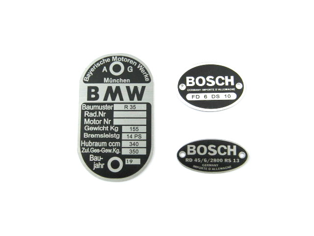 ID plate set BMW R35