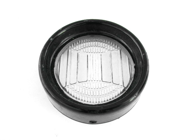 Sidecar front position light lens M-72, w/rim (NOS)