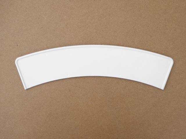 Front number plate, white, w/rim (EU)