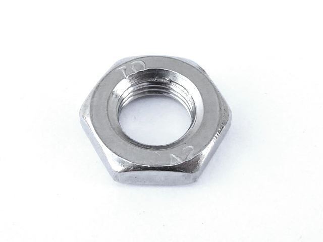 Nut M10x1, thin, stainless