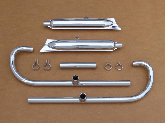 Exhaust complete set BMW R61, chrome-plated (HQ)